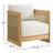 Fontaine Solid Wood Outdoor Lounge Chair with Olefin Cushions