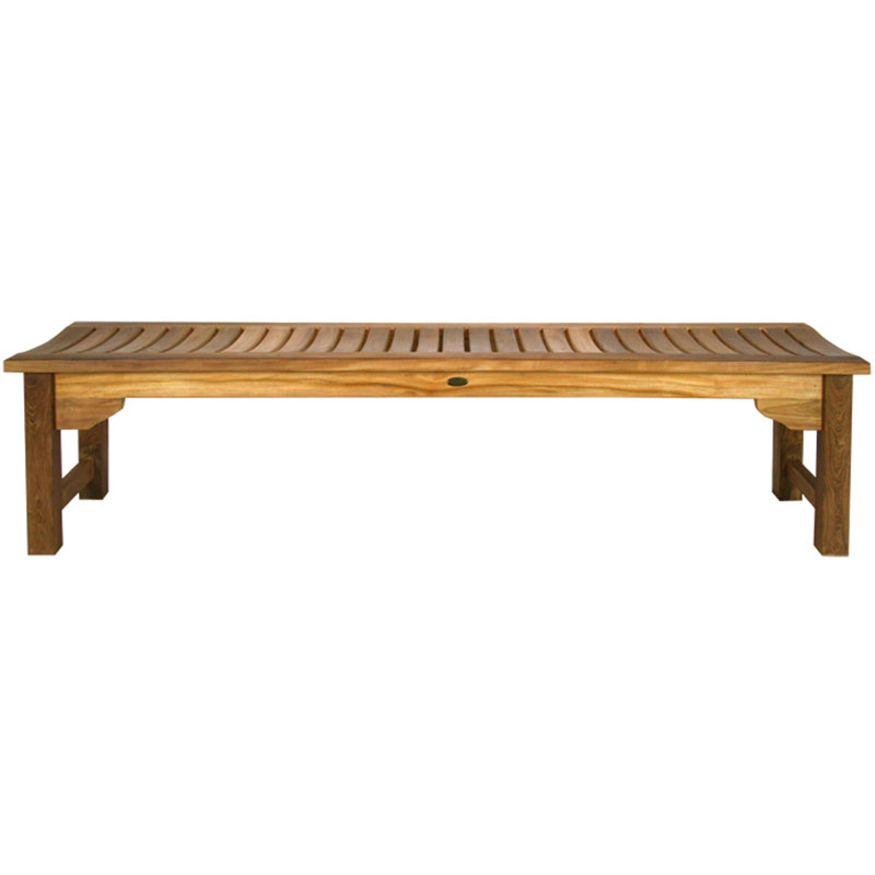 Santa Monica Outdoor Teak Dining Bench, 18" H x 73" W x 20" D