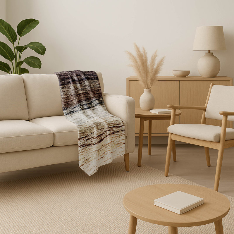 Jeté Sherpa ASB786, Beige