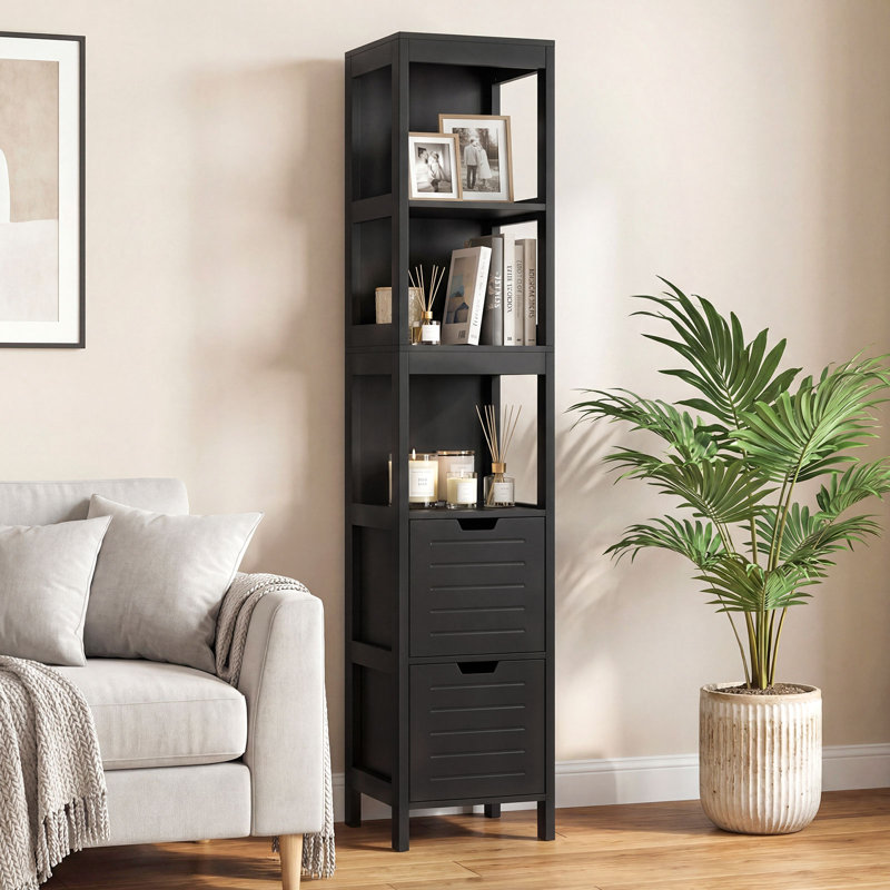 Freestanding Bathroom Storage, Black