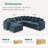 U-Shaped Corduroy Modular Sectional with Storage -1555775009-1555775008