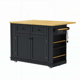 Versatile Kitchen Island with Multiple Storage Options and Mobility