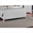 Bedroom Residential Queen Size Sleigh Bed Modern Plywood Frame with Clean White Sleigh Design Headboard and Footboard