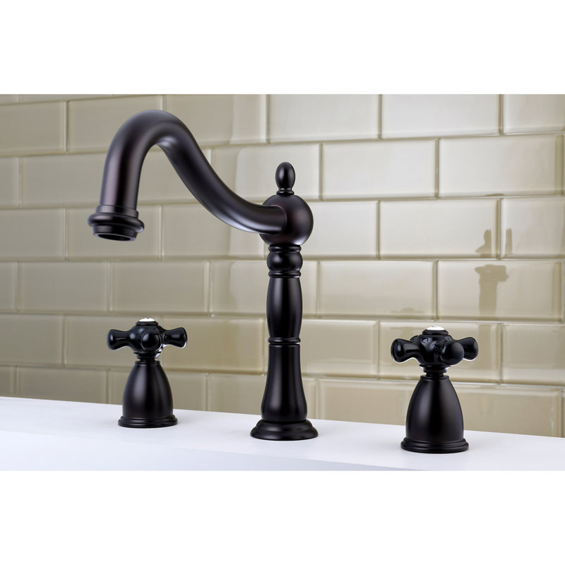 Kingston Brass Duchess Two-Handle 3-Hole Deck Mount Roman Tub Faucet, Oil Rubbed Bronze