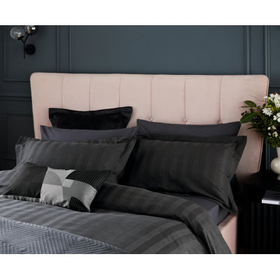 Modern Satin Stripe Cotton Duvet Cover Set