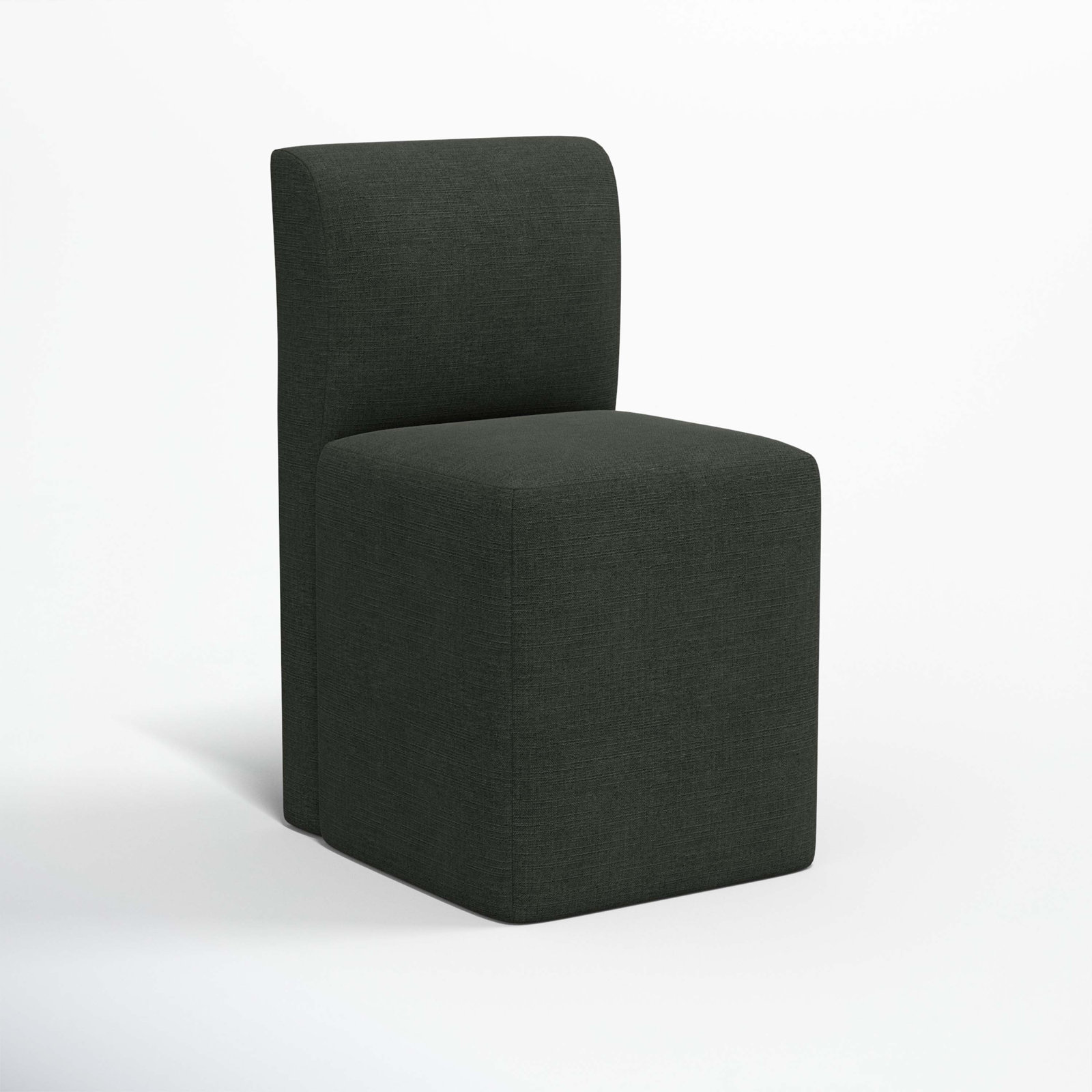 Mendy Linen Parsons Dining Chair, Classic Black Linen