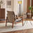 Masson Chenille Accent Chair Armchair With Pillow-1185751586