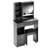 Small Size Left Drawer Desktop Vanity Table + Cushioned Stool, Extra Large Sliding Mirror, Multi Layer, High Capacity Storage Fashionable Dresser, Suitable For Small Space, EPA,GCC,UL Certificate-489521137
