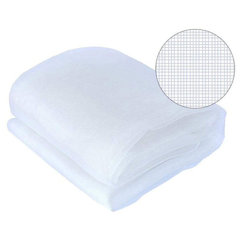 Agfabric Insect Bird Barrier Garden Plant Cover Netting, 10 X 25 Foot (White), 120" W x 300" D