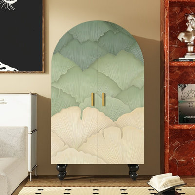 Garde-robe moderne et simple à motif de feuilles de lotus