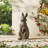 Zachary 22.75"H MGO Standing Rabbit Garden Statue-1195380681