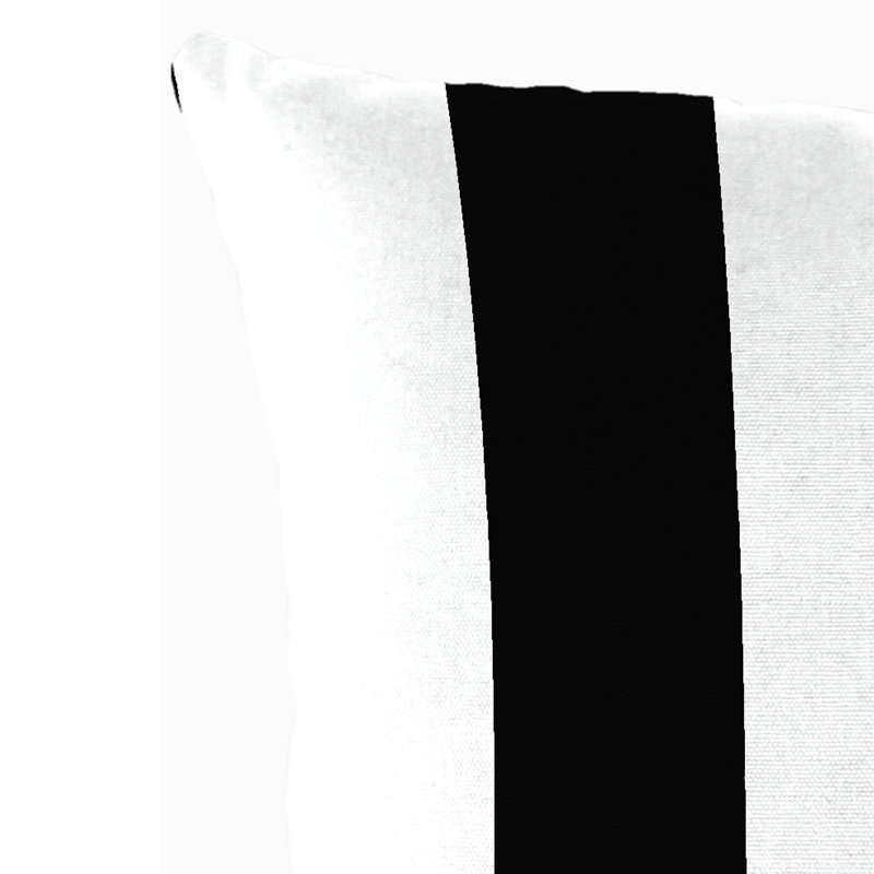18" x 18" Outdoor Throw Pillow, Black Striped