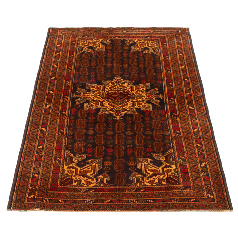 Teimani Black Rug 3'8" x 6'7"