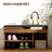 Shoe Bench Entryway Rack w/ Padded Cushion for Hallway, Rustic Brown