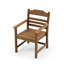 2 pièces Chaise de salle à manger de patio avec accoudoirs, hanches, grain de bois pour la cour arrière de la piscine, résistance, accoudoirs brun clair, matériau des hanches, surface de l'eau, coloration-1518380338