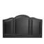 Lit double en simili cuir noir, style Vigor Leather