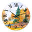 Horloge murale forêt d'automne au bord du lac V - Lake House-60280980