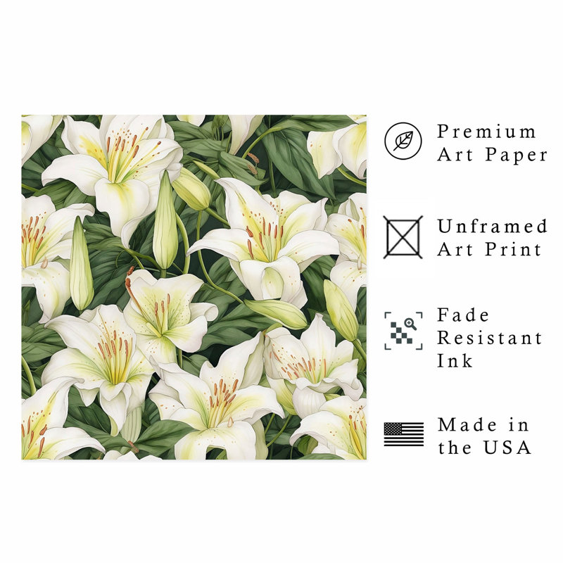 Art floral floral, H 16 po x l 16 po