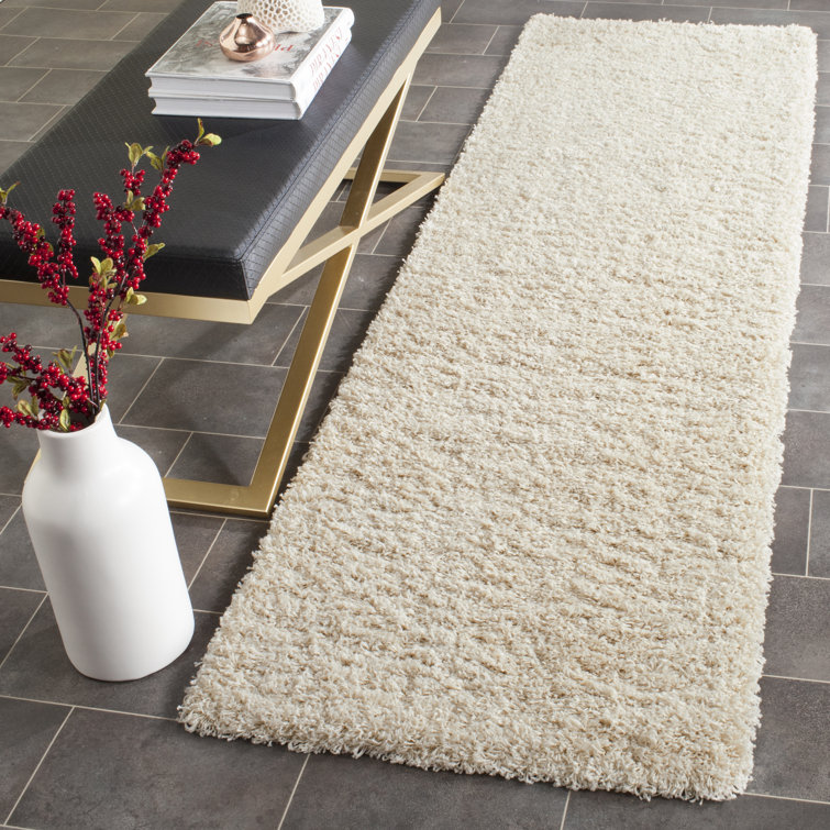 Tapis de couleur unie à poils longs Rizco Performance