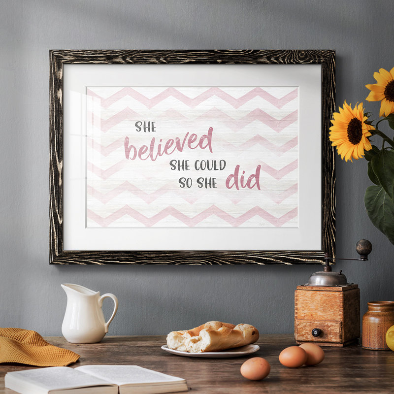 " Believed She Could ", Black, 28" H x 42" W x 1.5" D