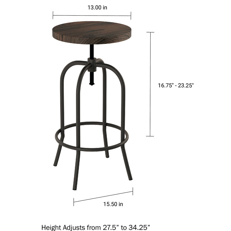 Swivel Adjustable Height Counter Stool