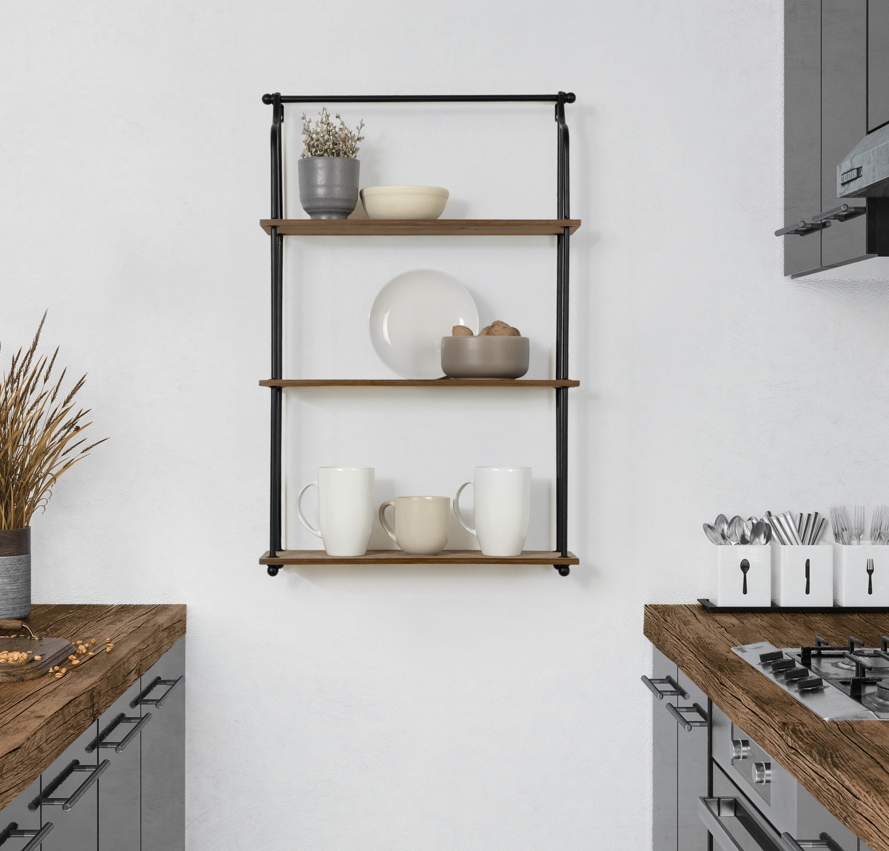 17 Stories Edlingham 32.28" H x 20.47" W x 6.3" D Shelving Unit
