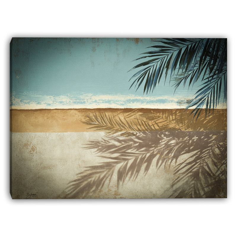 «Coastal Palm», art mural sur toile tendue