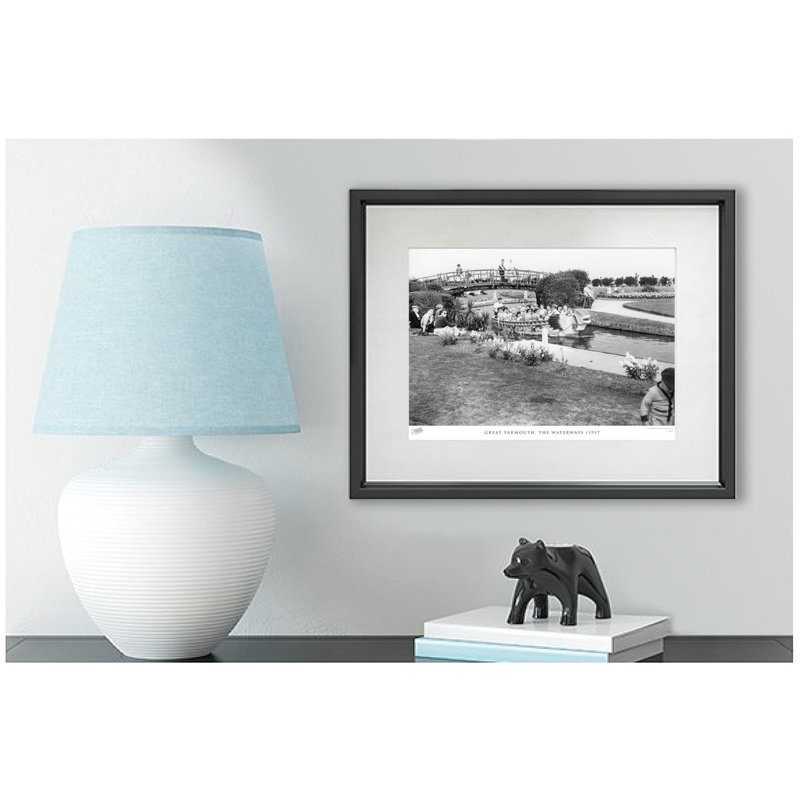 Great Yarmouth, The Waterways C1957 by Francis Frith - Single Picture Frame Print, 40cm H x 50cm W x 2.3cm D