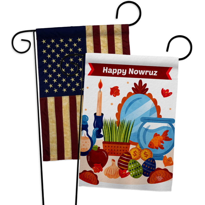 Double Sided 18.5 in. H x 13 in. W Polyester Garden flag