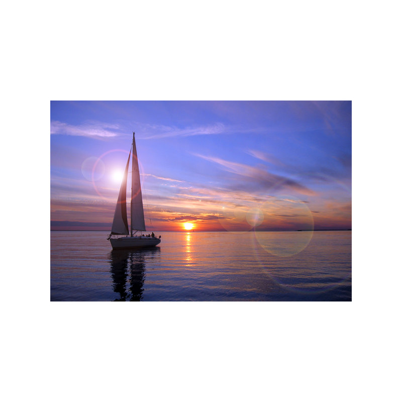 Sailboat - No Frame Print on Canvas, 30.48 cm H x 45.72 cm W