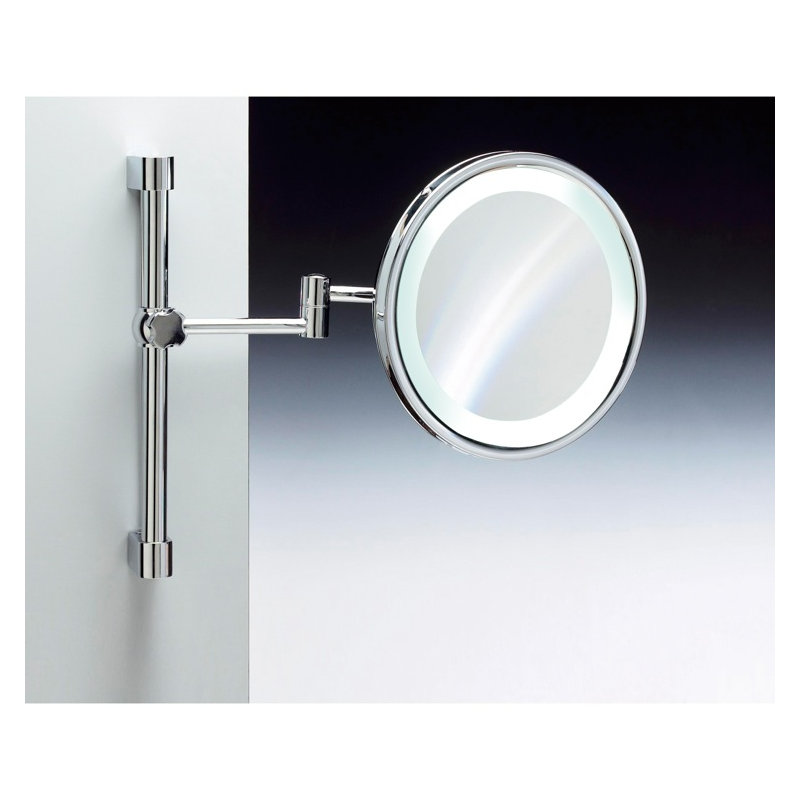 Miroir grossissant et contemporain mural, Chrome