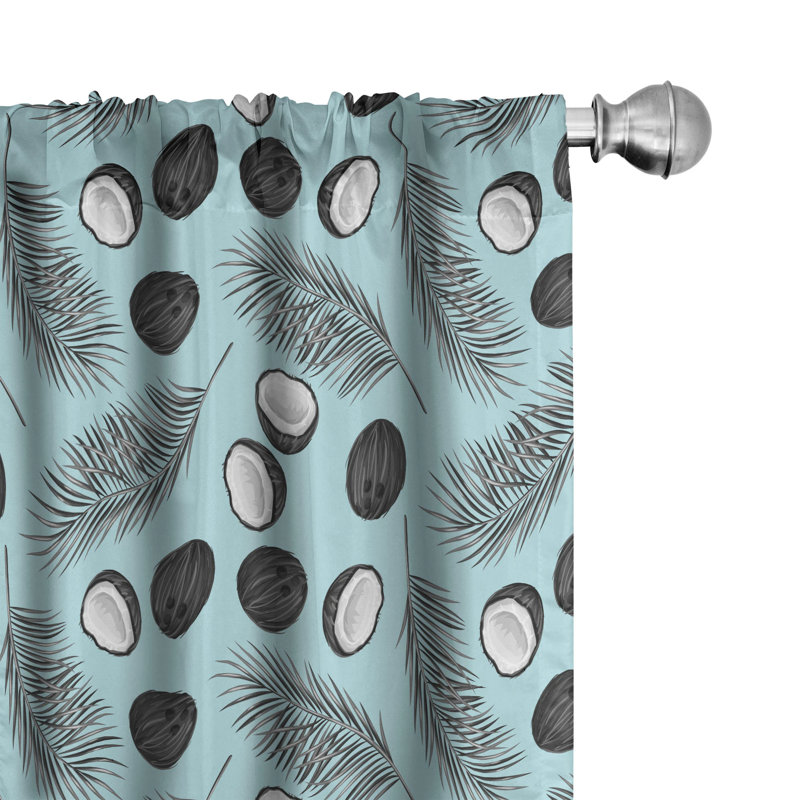 Panneau coulissant floral semi-diaphane avec passe-tringle, 28 po x 84 po
