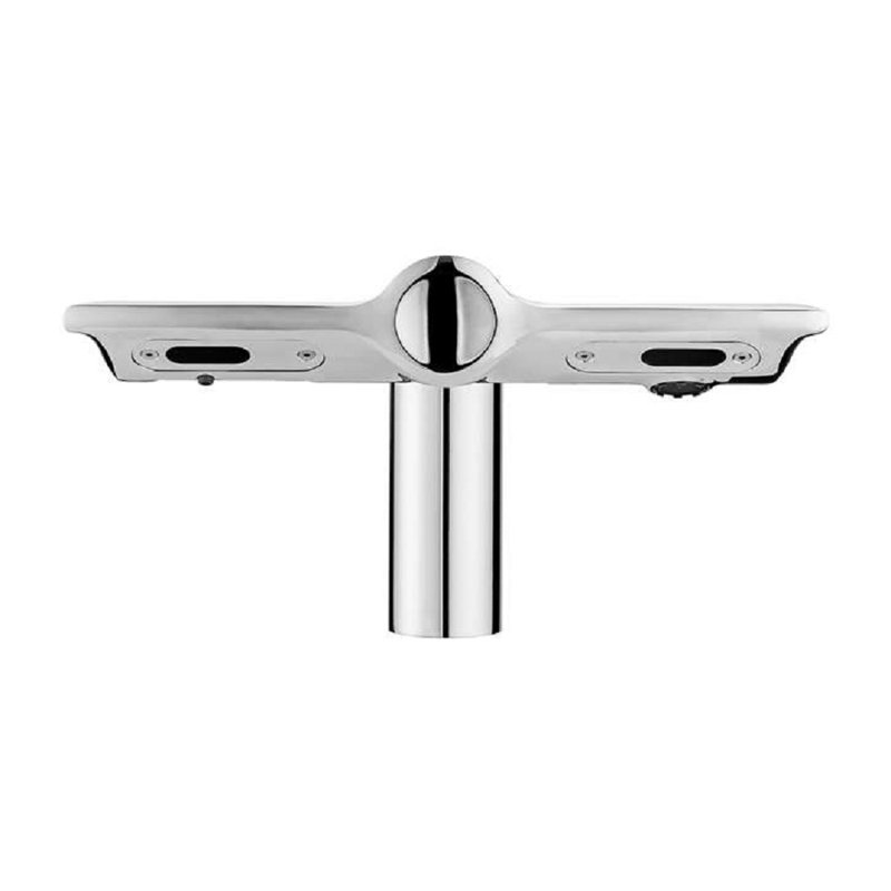 Chrome Touchless Faucet and Hand Dryer Combo