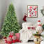 Arbre de Noël classique de 7,5 pi avec 2155 extrémités en PE + PVC - branches articulées réalistes, assemblage facile, support en métal stable, aspect naturel pour la décoration des Fêtes-1532327786