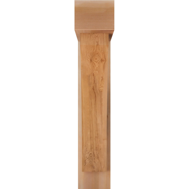 Thorton Block Bracket with Offset Brace, 44 x 32, 8"W Western Red Cedar (Rough Sawn)