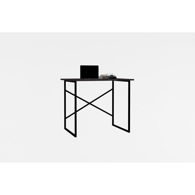 Bureau d'étude moderne anthracite de 35,4 po x 29,9 po x 22,0 po | 100% panneau de particules enduit de mélamine, épaisseur: 0,7 pouce | Design mural, parfait pour les bureaux à domicile, les écoles et les espaces industriels, élégant et fonctionnel