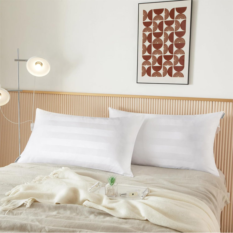 Jacquard Bed Pillows, 2 Count, Standard