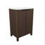 Ensemble de meuble-lavabo moderne avec meuble-lavabo et lavabo, ensemble en céramique brun
