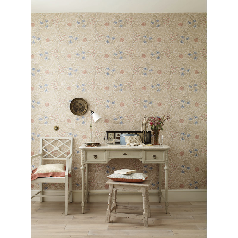 Larkspur Wallpaper, Slate/Russet