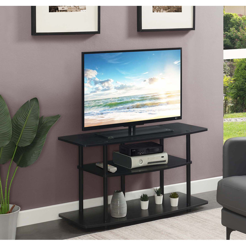 Edwin Jamie 3 Tier Wide TV Stand for TVs up to 46", Black