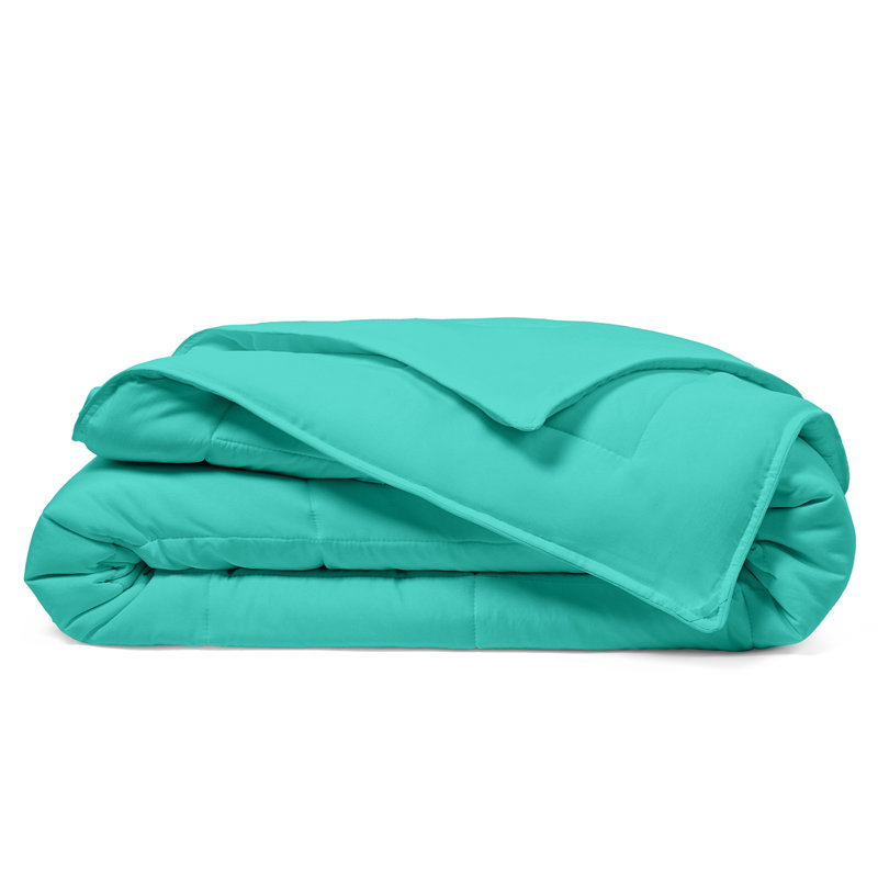 Twin Turquoise Organic Down Alternative Microfiber Comforter