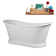 66" Streamline Soaking Freestanding Tub and Tray With Internal Drain