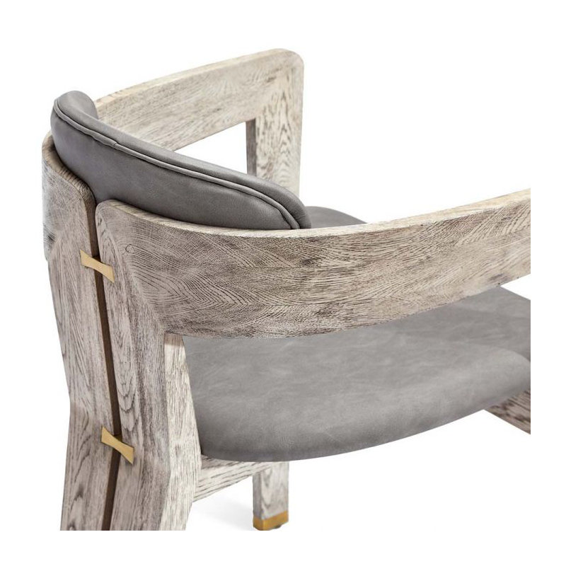 Maryl Upholstered Arm Chair, Distressed Charcoal, Charcoal Ceruse