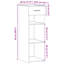 Anquette 93cm H x 30cm W Standard Bookcase-1998340300