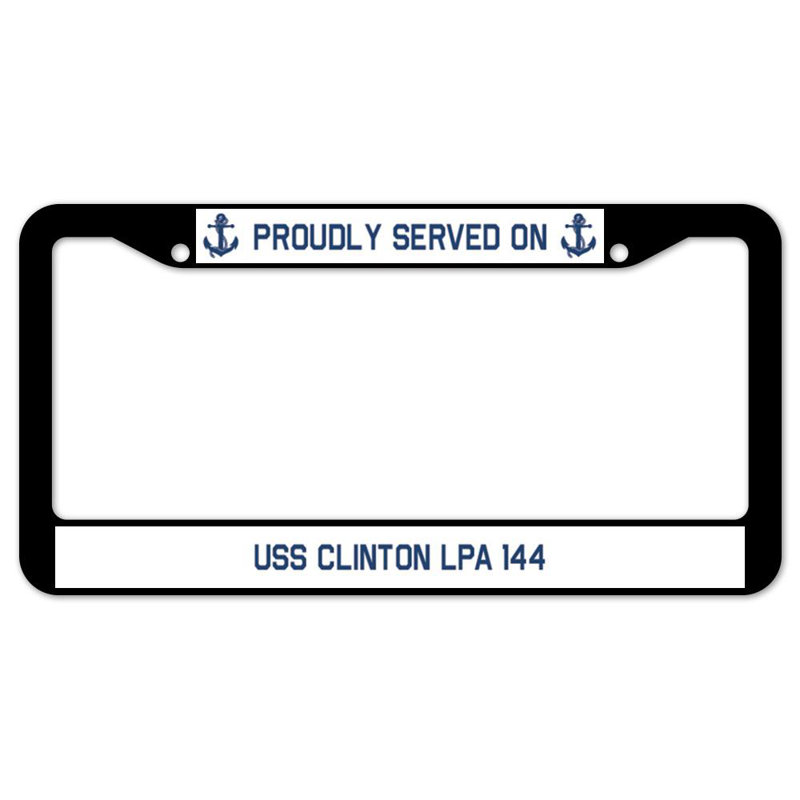 Fièrement servi sur un cadre de plaque USS CLINTon LPA 144