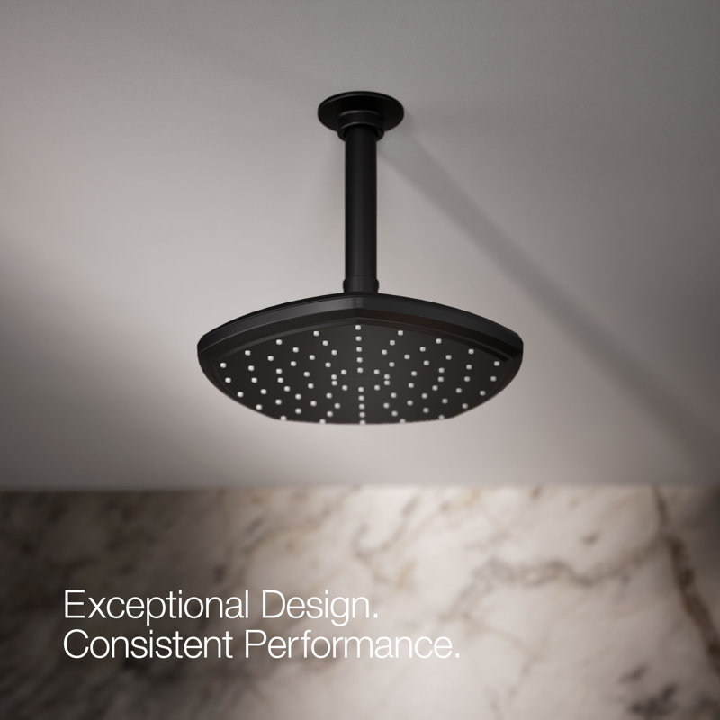 Occasion 8 In. Single-Function Rainhead, Matte Black, 1.75 GPM