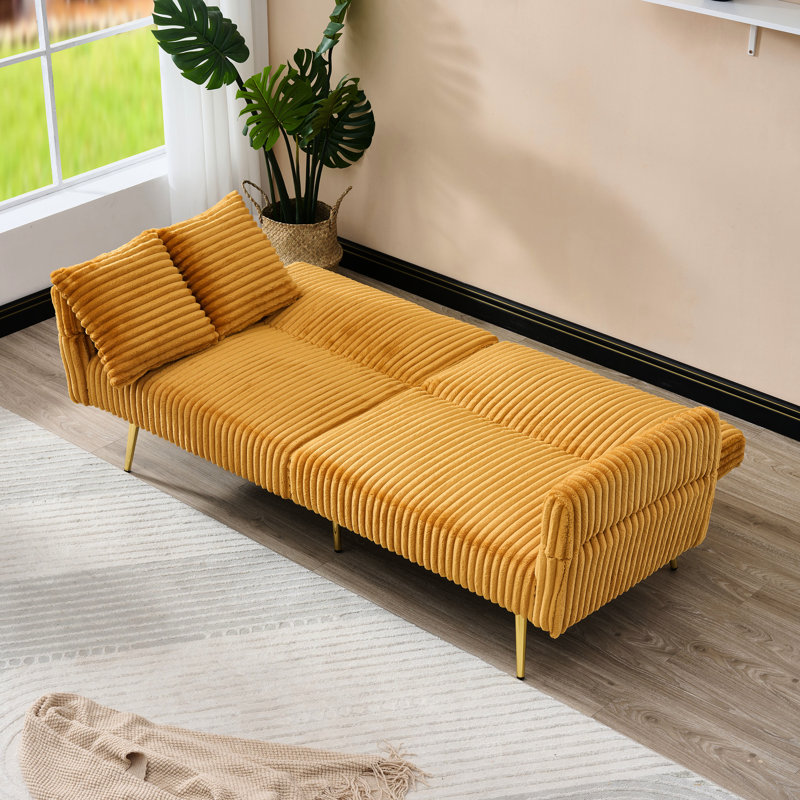 Lit pliant de 79 pouces avec housse en velours côtelé, pliant pour le salon et les petits espaces, velours doux et confortable, construction, lit facile à installer de 79 po, lit double, tissu compact et confortable adapté