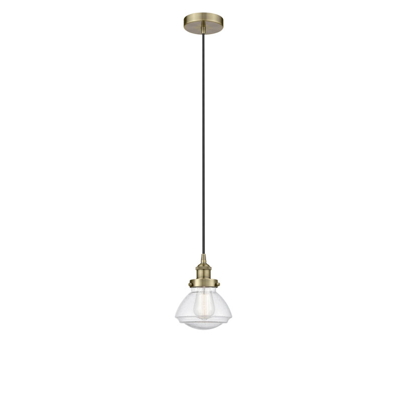 Luminaire suspendu simple à 1 lumière Caille, Laiton