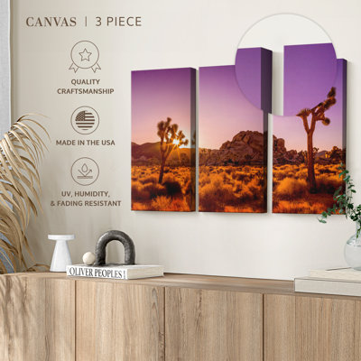 Nature "Sunlit Joshua Trees Canvas Print" sur