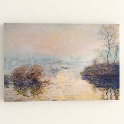 « rectangle soleil de la senne » par claude monet», reproduction de peinture à l’huile